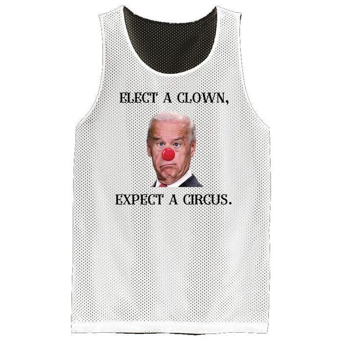 Funny Elect A Clown, Expect A Circus Biden Design #FJB 2021 Mesh Reversible Basketball Jersey Tank