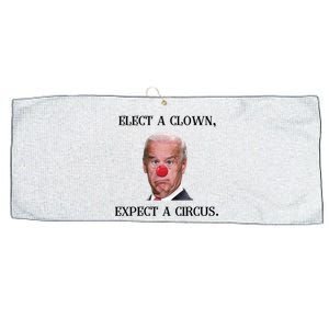 Funny Elect A Clown, Expect A Circus Biden Design #FJB 2021 Large Microfiber Waffle Golf Towel