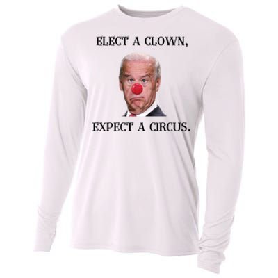 Funny Elect A Clown, Expect A Circus Biden Design #FJB 2021 Cooling Performance Long Sleeve Crew