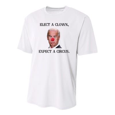 Funny Elect A Clown, Expect A Circus Biden Design #FJB 2021 Youth Performance Sprint T-Shirt