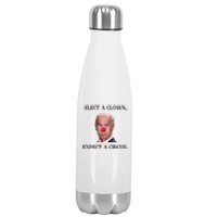 Funny Elect A Clown, Expect A Circus Biden Design #FJB 2021 Stainless Steel Insulated Water Bottle