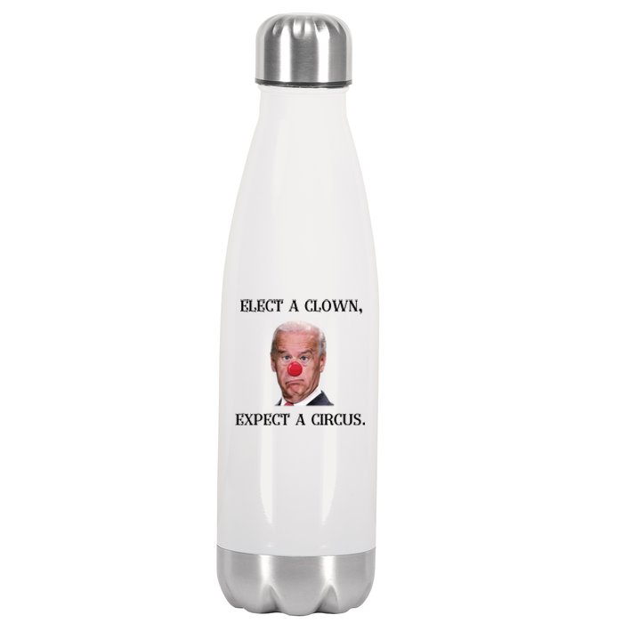 Funny Elect A Clown, Expect A Circus Biden Design #FJB 2021 Stainless Steel Insulated Water Bottle