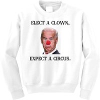 Funny Elect A Clown, Expect A Circus Biden Design #FJB 2021 Kids Sweatshirt