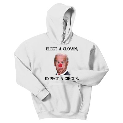 Funny Elect A Clown, Expect A Circus Biden Design #FJB 2021 Kids Hoodie