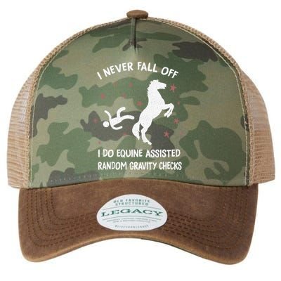 Funny Equine Assisted Gravity Checks Horse Legacy Tie Dye Trucker Hat
