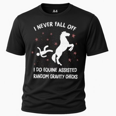 Funny Equine Assisted Gravity Checks Horse Performance Shirt