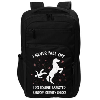 Funny Equine Assisted Gravity Checks Horse Impact Tech Backpack