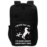 Funny Equine Assisted Gravity Checks Horse Impact Tech Backpack