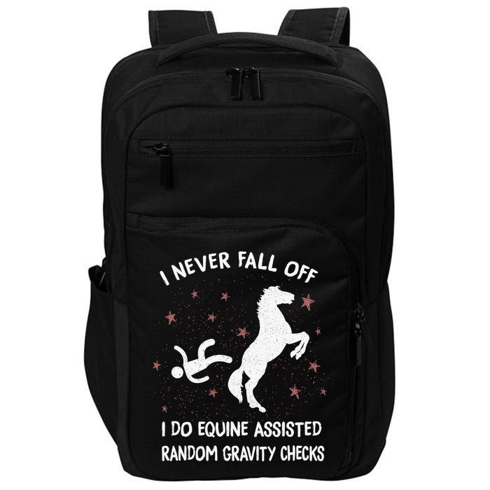 Funny Equine Assisted Gravity Checks Horse Impact Tech Backpack