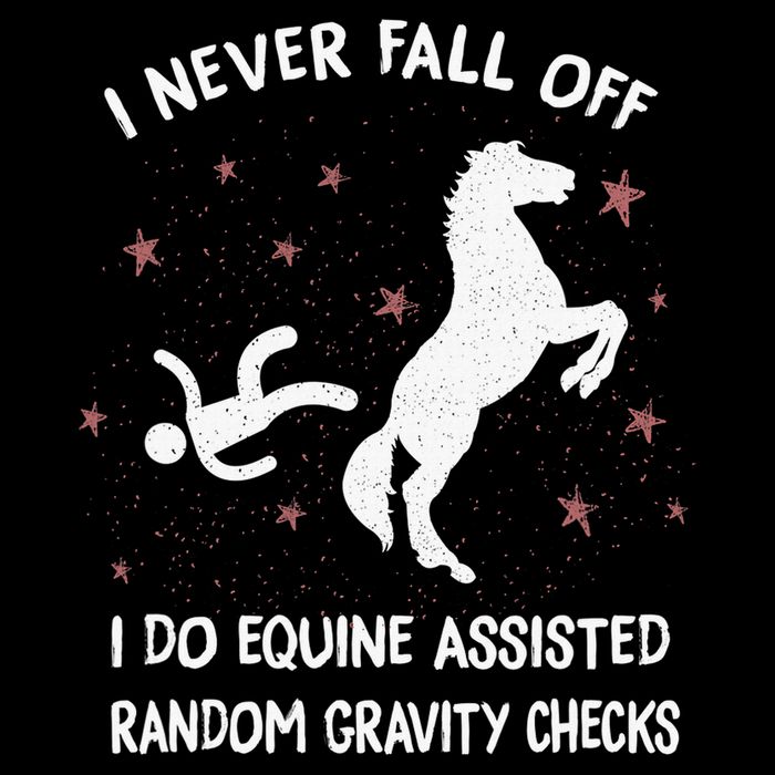 Funny Equine Assisted Gravity Checks Horse Button