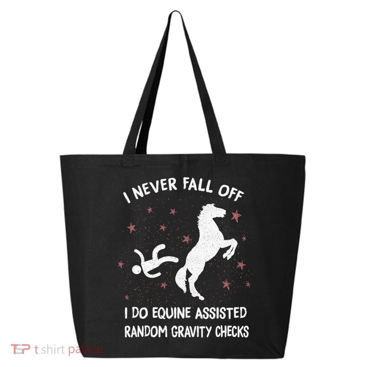 Funny Equine Assisted Gravity Checks Horse 25L Jumbo Tote