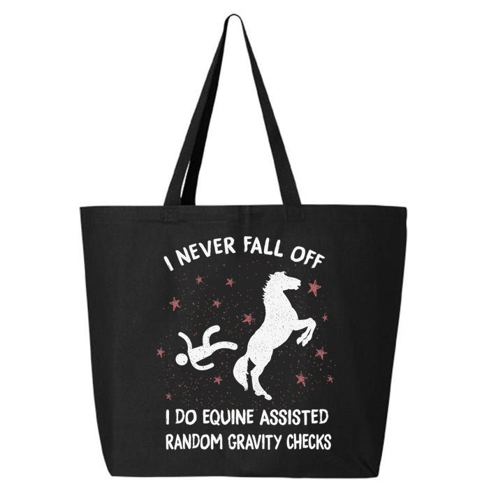 Funny Equine Assisted Gravity Checks Horse 25L Jumbo Tote