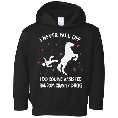 Funny Equine Assisted Gravity Checks Horse Toddler Hoodie