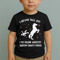 Funny Equine Assisted Gravity Checks Horse Toddler T-Shirt