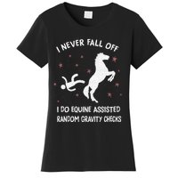 Funny Equine Assisted Gravity Checks Horse Women's T-Shirt