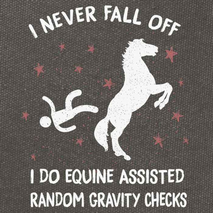 Funny Equine Assisted Gravity Checks Horse Cotton Canvas Backpack