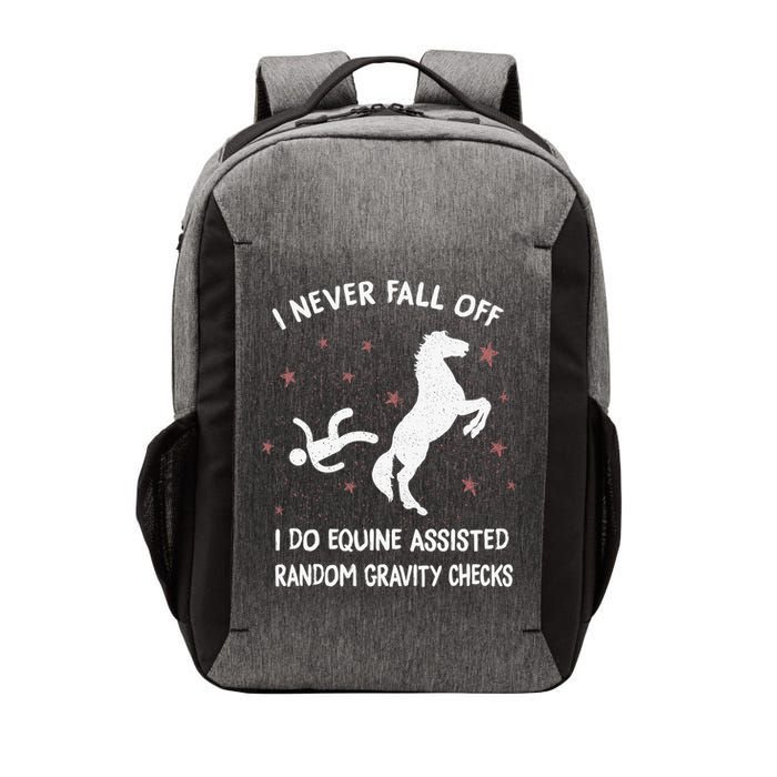 Funny Equine Assisted Gravity Checks Horse Vector Backpack