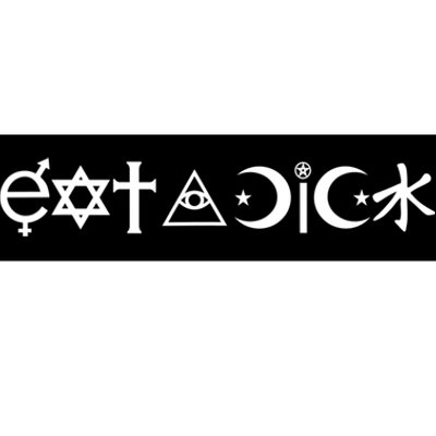 Funny Eat A Dick Gift Coexist Parody Gift Bumper Sticker