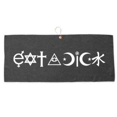 Funny Eat A Dick Gift Coexist Parody Gift Large Microfiber Waffle Golf Towel