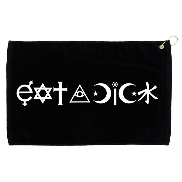 Funny Eat A Dick Gift Coexist Parody Gift Grommeted Golf Towel