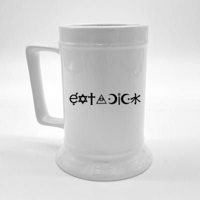 Funny Eat A Dick Gift Coexist Parody Gift Beer Stein