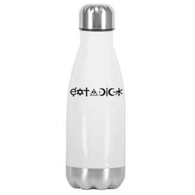 Funny Eat A Dick Gift Coexist Parody Gift Stainless Steel Insulated Water Bottle