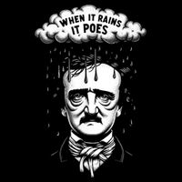Funny Edgar Allan Poe Literary Goth When It Rains It Poes Backpack