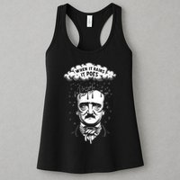 Funny Edgar Allan Poe Literary Goth When It Rains It Poes Womens Tank Top
