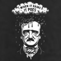 Funny Edgar Allan Poe Literary Goth When It Rains It Poes Golf Towel