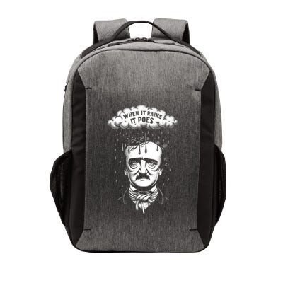 Funny Edgar Allan Poe Literary Goth When It Rains It Poes Vector Backpack