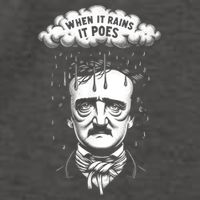 Funny Edgar Allan Poe Literary Goth When It Rains It Poes Vector Backpack