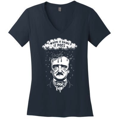 Funny Edgar Allan Poe Tshirt Literary Goth When It Rains Funny Edgar Allan Poe Tshirt Literary Goth When It Rains