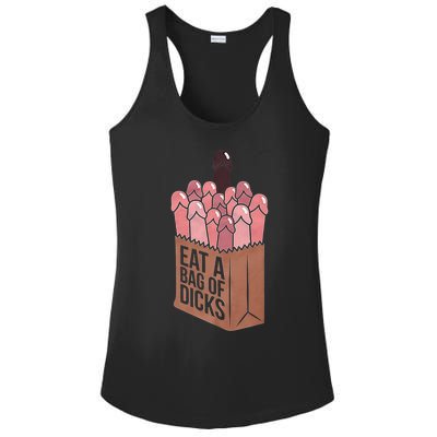 Funny Eat A Bag Of Dicks Funny Dicks Bag Gift Ladies PosiCharge Competitor Racerback Tank