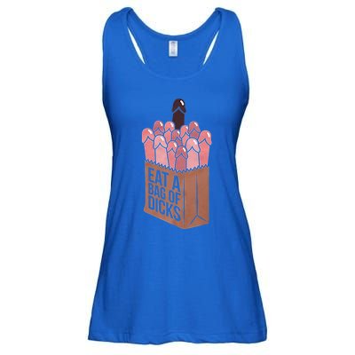 Funny Eat A Bag Of Dicks Funny Dicks Bag Gift Ladies Essential Flowy Tank