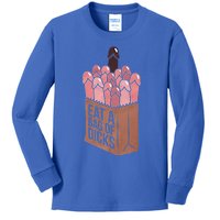 Funny Eat A Bag Of Dicks Funny Dicks Bag Gift Kids Long Sleeve Shirt