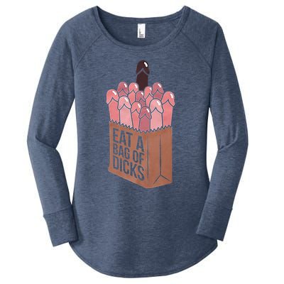 Funny Eat A Bag Of Dicks Funny Dicks Bag Gift Women's Perfect Tri Tunic Long Sleeve Shirt