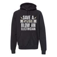 Funny Electrician Art Women Electrical Fuse Engineers Premium Hoodie