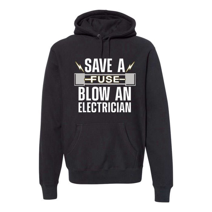 Funny Electrician Art Women Electrical Fuse Engineers Premium Hoodie