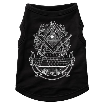 Freemason Emblem All Seeing Eye Faith Hope Charity Doggie Tank