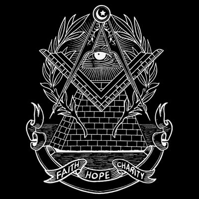 Freemason Emblem All Seeing Eye Faith Hope Charity T-Shirt