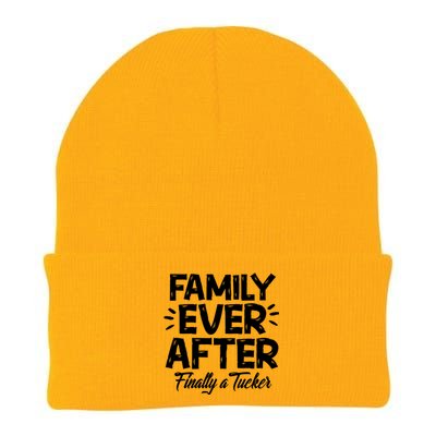 Family Ever After Finally A Tucker Adoption Foster Mom Dad Gift Knit Cap Winter Beanie