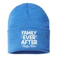 Family Ever After Finally A Tucker Adoption Foster Mom Dad Gift Sustainable Knit Beanie