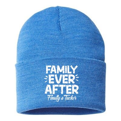 Family Ever After Finally A Tucker Adoption Foster Mom Dad Gift Sustainable Knit Beanie