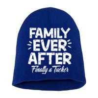 Family Ever After Finally A Tucker Adoption Foster Mom Dad Gift Short Acrylic Beanie