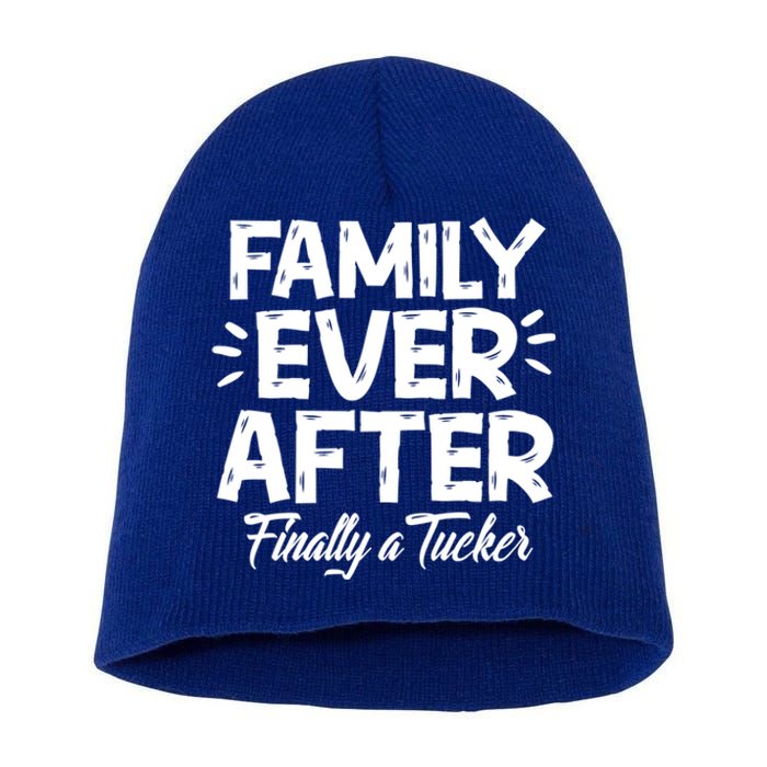 Family Ever After Finally A Tucker Adoption Foster Mom Dad Gift Short Acrylic Beanie