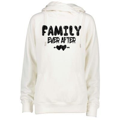 Family Ever After Funny Adopt Adopted Adoption Day Graphic Cool Gift Womens Funnel Neck Pullover Hood