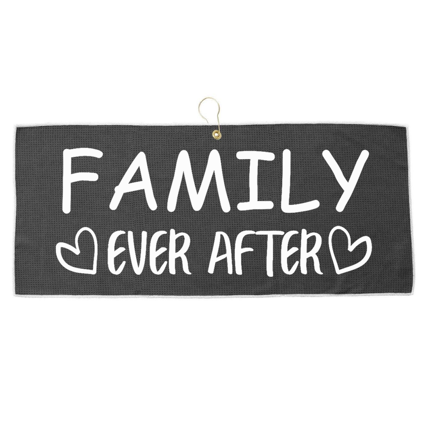Family Ever After Adoption Gotcha Day Gift Large Microfiber Waffle Golf Towel