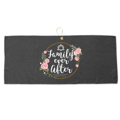 Family Ever After Adopt Adoption Family As Gotcha Day Gift Large Microfiber Waffle Golf Towel