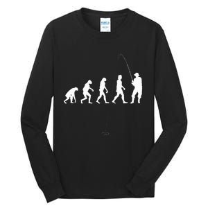 Fisherman Evolution Angler Fishing Tall Long Sleeve T-Shirt