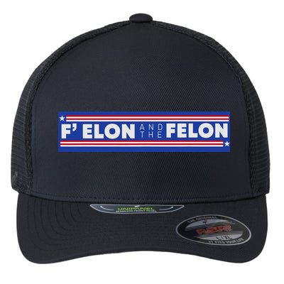 F Elon And The Felon Flexfit Unipanel Trucker Cap